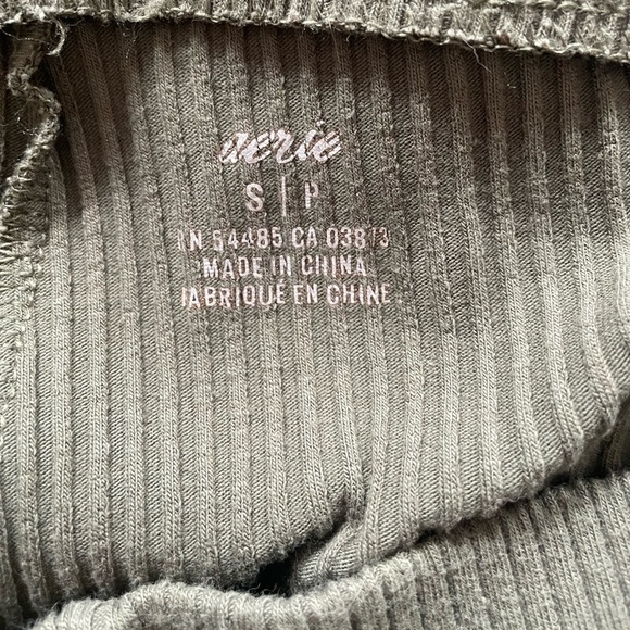 Bundle! Aerie Flare Ribbed Pants/Leggings, black/olive green, small short/petite - Picture 8 of 9